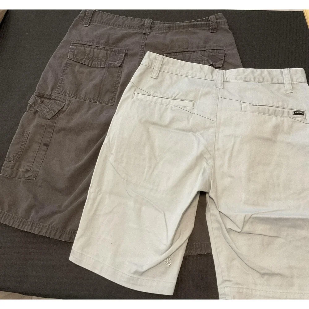 Volcom/Ring of Fire Shorts Lot‎ 2 Mens 30 Multicolor Chino Cargo Pockets Summer
